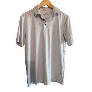 Mens Golf Polo Shirt RW Robie Whelan White Black Dot‎ Print